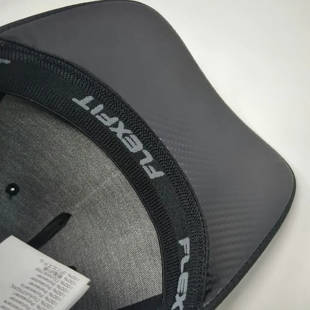 Bentley 5 Panel Black One Size Hat Flexfit Carbon Fiber Performance Polyester